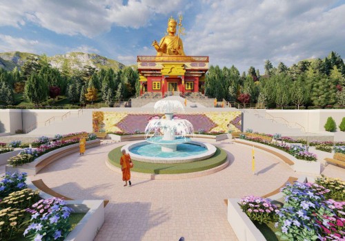 Sunlight hitting a stone monastery wall